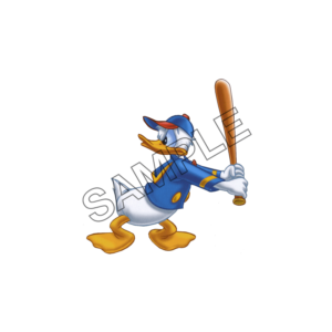 Donald Duck plays baseball sample image png