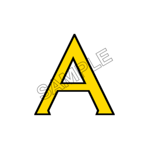 letter A yellow sample image png