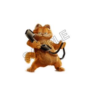 garfield with phone sample image png