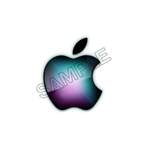 apple logo blue color sample image png