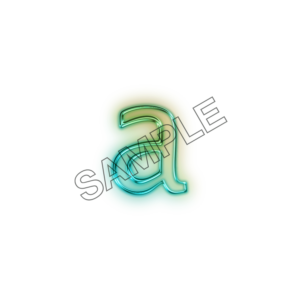 letter A sample  light green image png