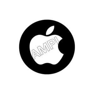 apple logo black-white sample image png