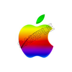 apple logo rainbow sample image png