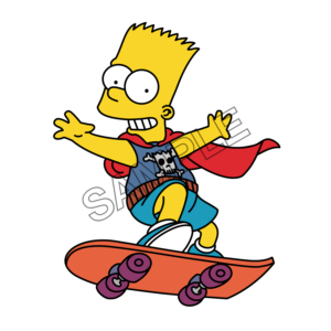 bart simpson skating sample image png