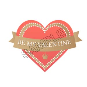 be my valentine gold and red heart png 