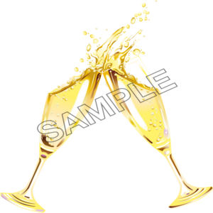 Full Glasses of champagne, png