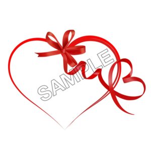 red ribbon heart fancy png
