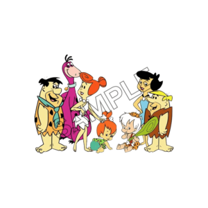 Flintstones and Rubbles family gathering sample image png 