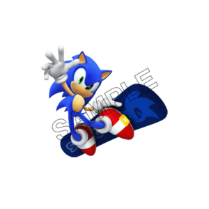 sonic the hedgehog skate-boarding sample image png