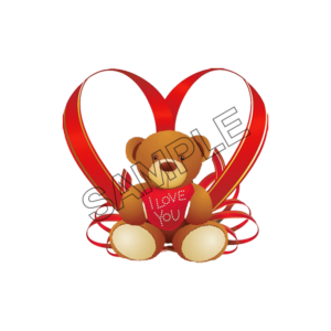 valentines day bear sample image png