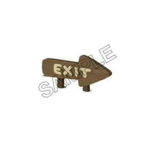 exit arrow word sample image png