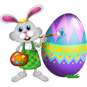 easter bunny painter sample image png