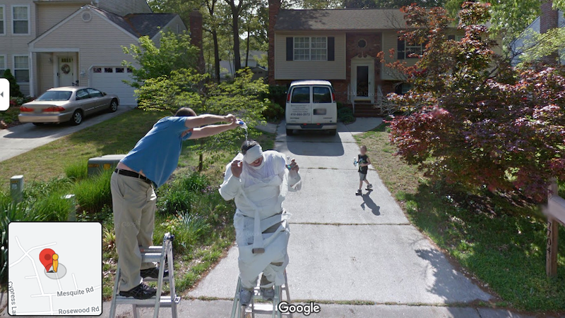 google maps funny mummy man