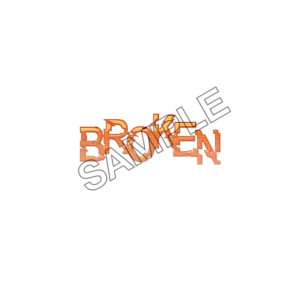 BROKEN word effect logo icon sample png