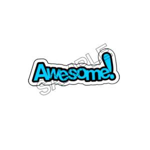 Awesome word effect logo icon sample png