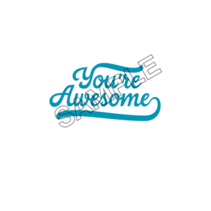 you re awesome word effect logo icon sample png