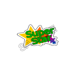 super star word effect logo icon sample png