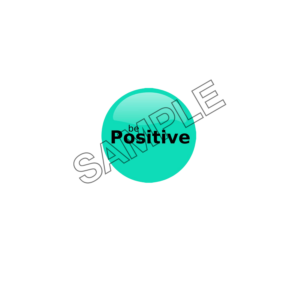 be positive wonderful word effect logo icon sample png