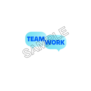 TEAM WORK  word effect logo icon sample png