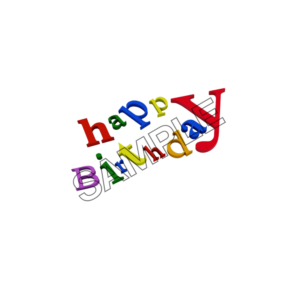 HAPPY BIRTHDAY  word effect logo icon sample png