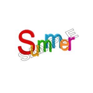 SUMMER  word effect logo icon sample png