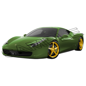 green ferrari car sample image png