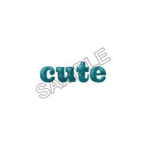 CUTE word effect logo icon sample png