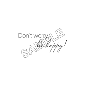 writting be happy dont warry sample image png