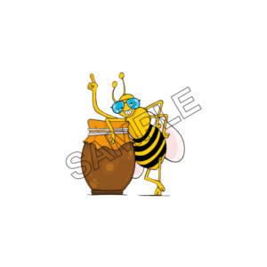 bee and honey jar sample image png