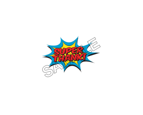 super thank word effect logo icon sample png