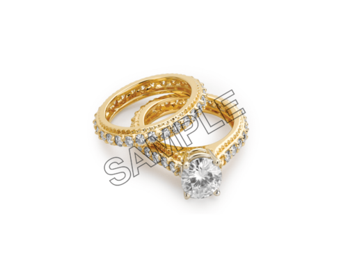 golden rings with diamond sample image png