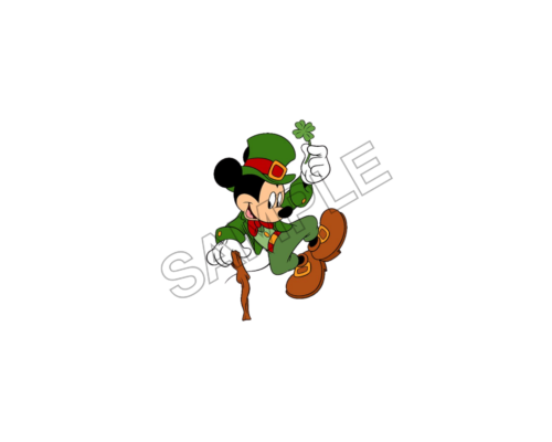 mickey mouse san patric day march sample image png