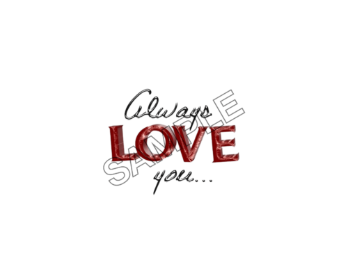 always love you word sample image png