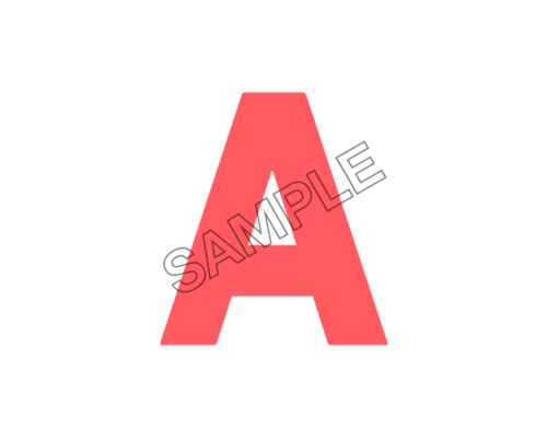 letter A red sample image png