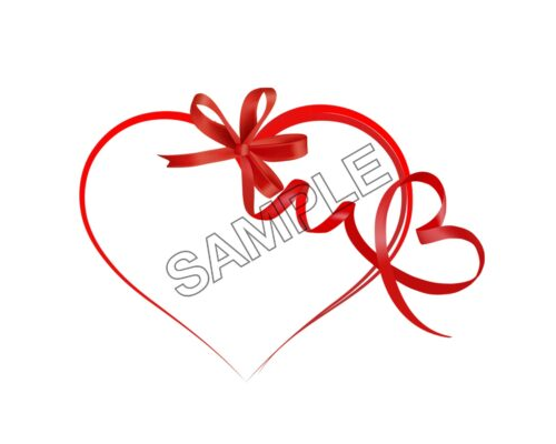 red ribbon heart fancy png