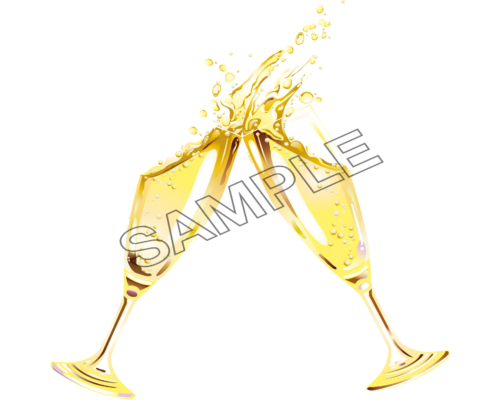 Full Glasses of champagne, png