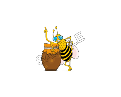 bee and honey jar sample image png