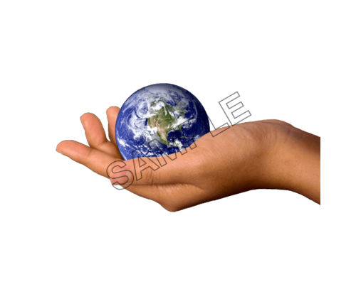 earth planet on hand sample image png