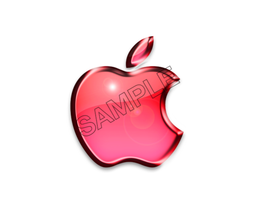 apple logo pink color sample image png