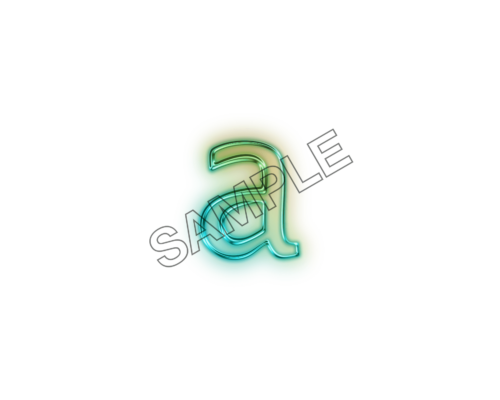 letter A sample light green image png