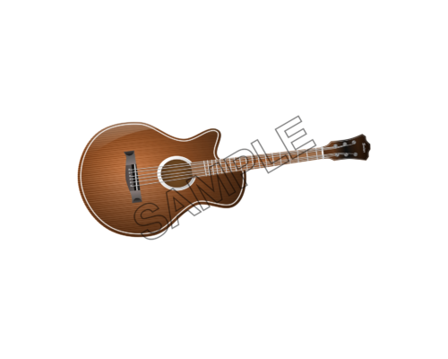 acoustic brown guitar sample png