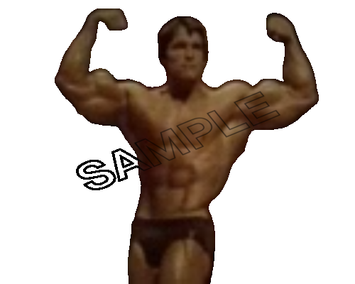 body building posing, arnold, png