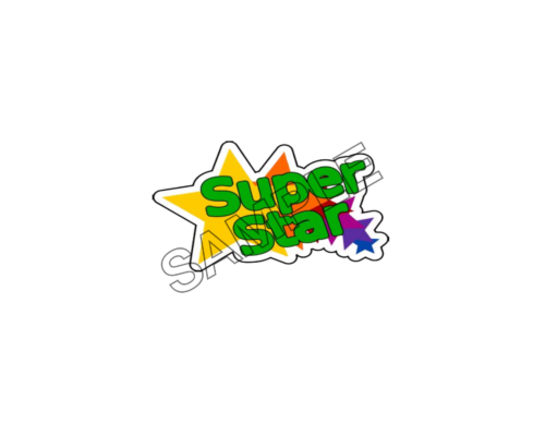 super star word effect logo icon sample png