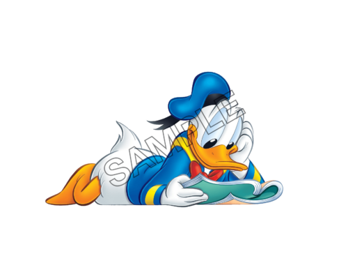 Donald Duck reading sample image png