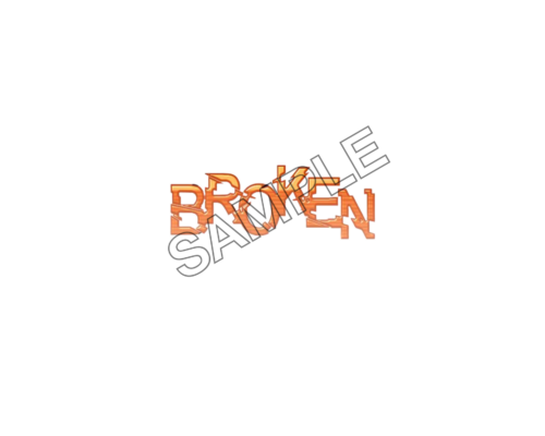 BROKEN word effect logo icon sample png