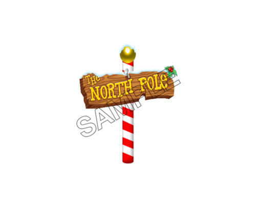 christmas north pole inscribtion sample image png