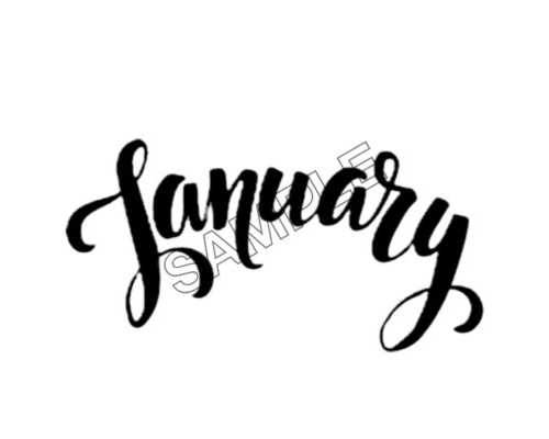 January black cursive png