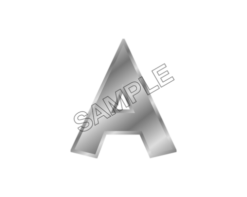 letter A grey sample image png