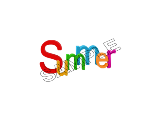 SUMMER word effect logo icon sample png