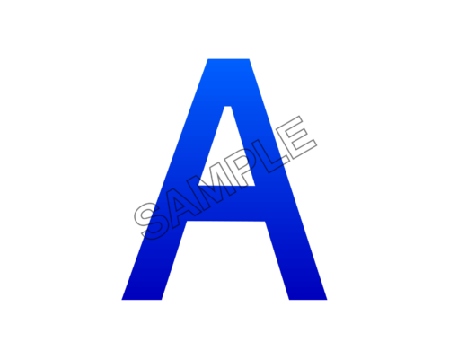 letter A blue sample image png